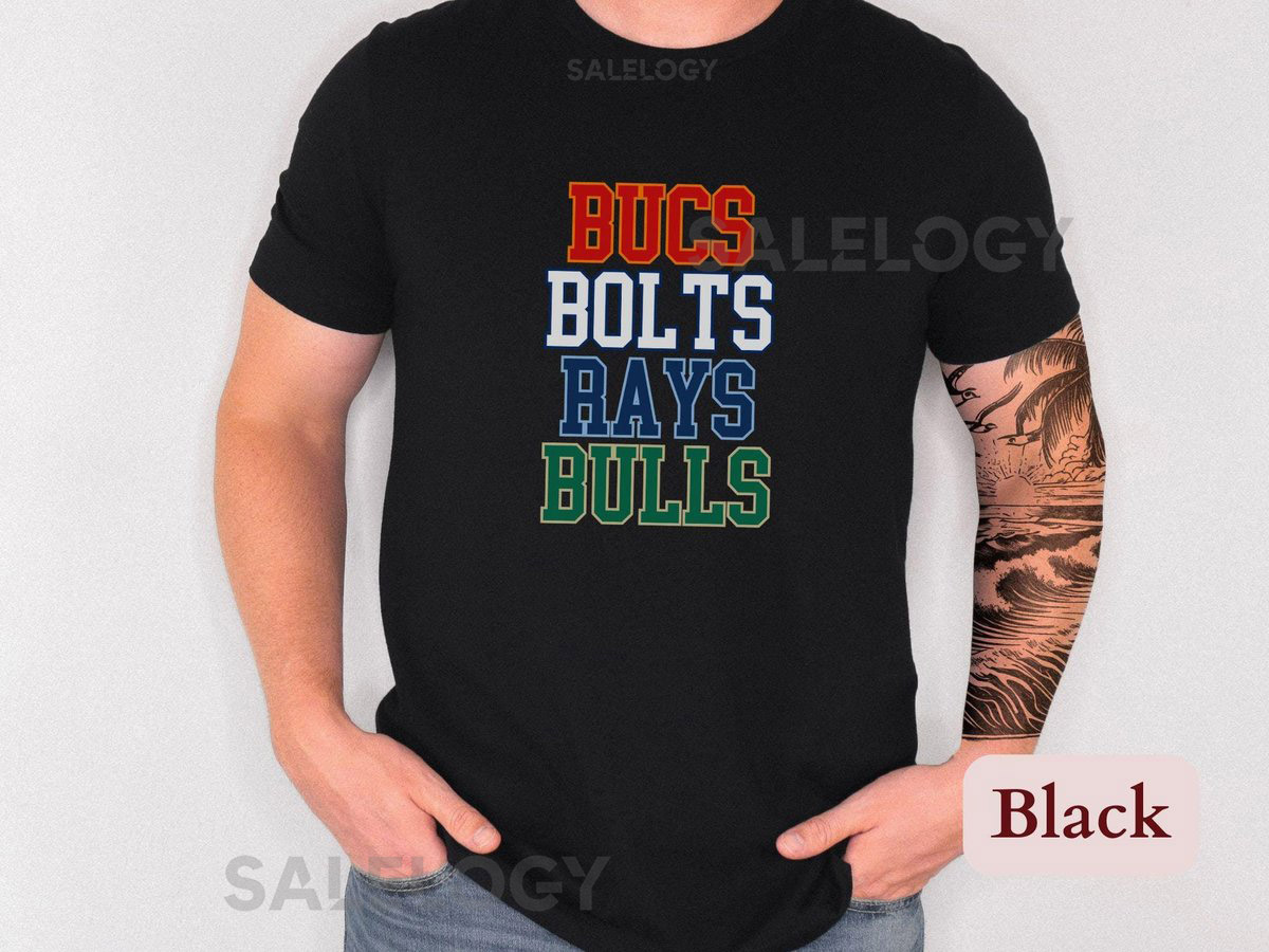 Tampa Bay 4 Sports Team Shirt Buccaneers Lightning Rays USF Bulls Unique Customizable Tampa Sports Fan Gift Unisex Tee or Sweatshirt_164