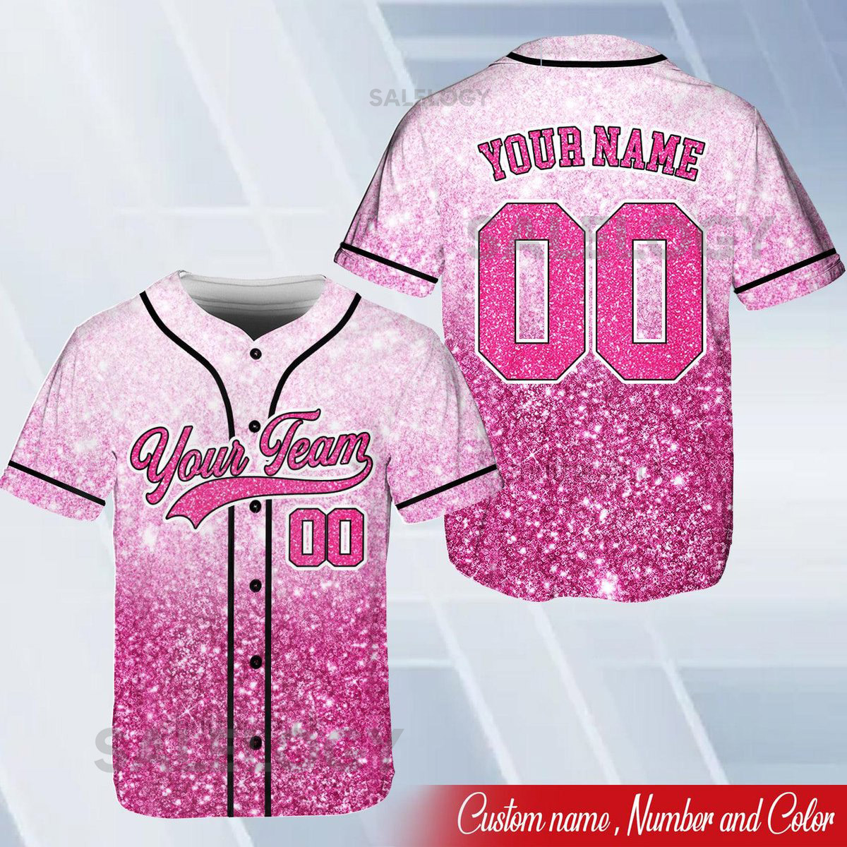 Personalized Team Name Number Baseball Jersey Custom Baseball Jersey Shirt Baseball Jersey Uniform Printed Glitter Not Glitter Fabric_654