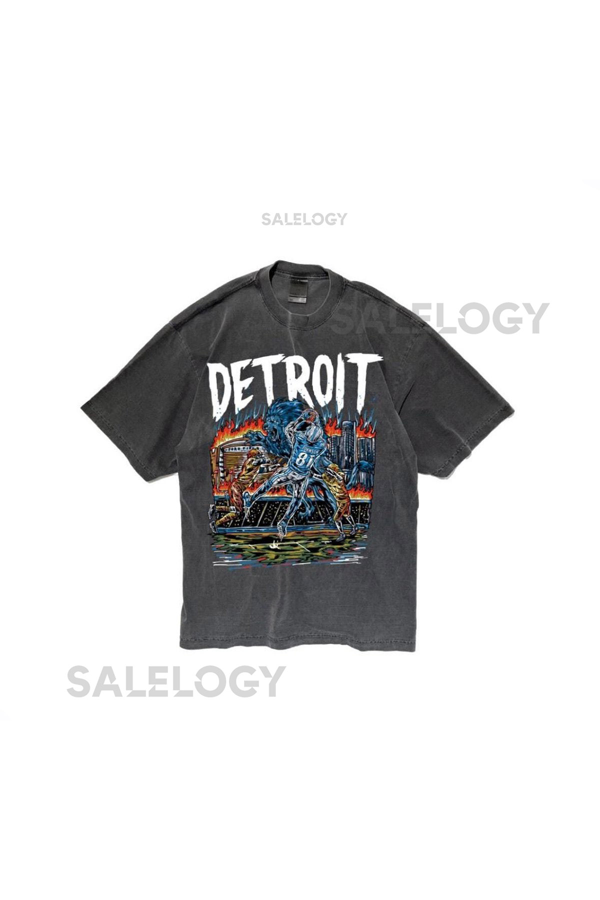 Detroit Football Shirt Lions Shirt Heavyweight Shirt vintage shirt_137