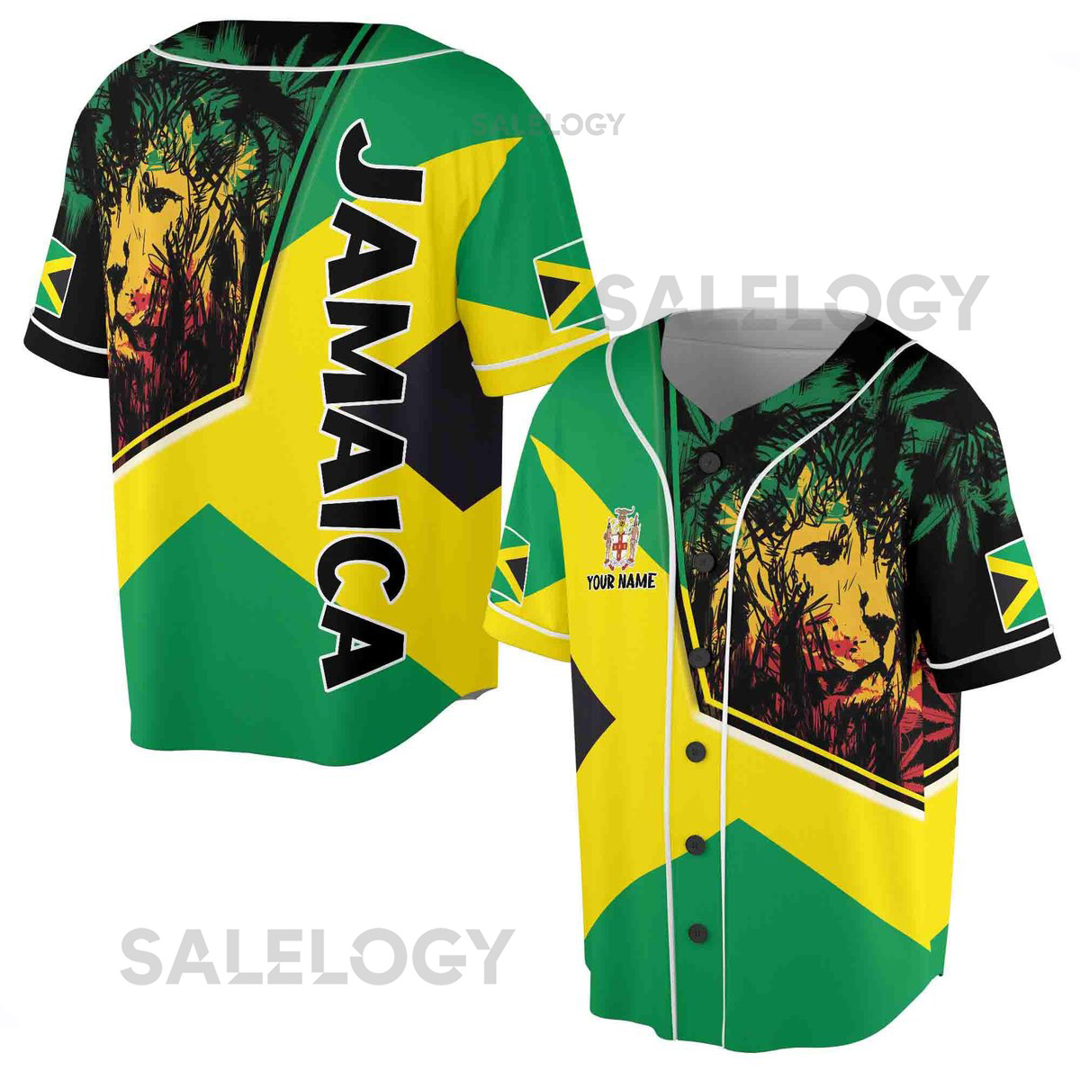 Custom Name Guyana Flag Patriotic Republic of Guyana Lion Basbeball Jersey S-5XL_15