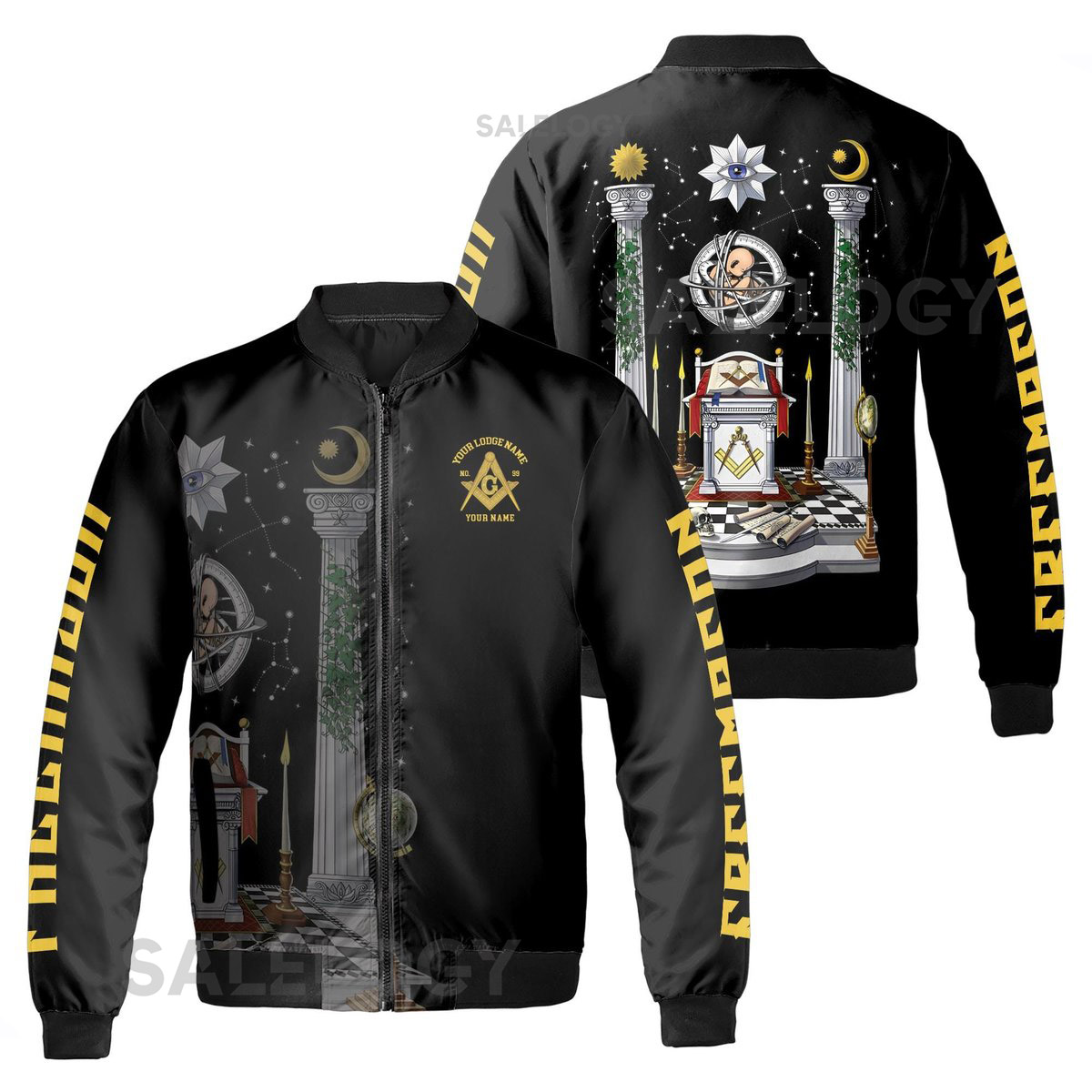 Personalized Masonic Lodge Altar Proud To Be A Mason Bomber Jacket S-5XL_101