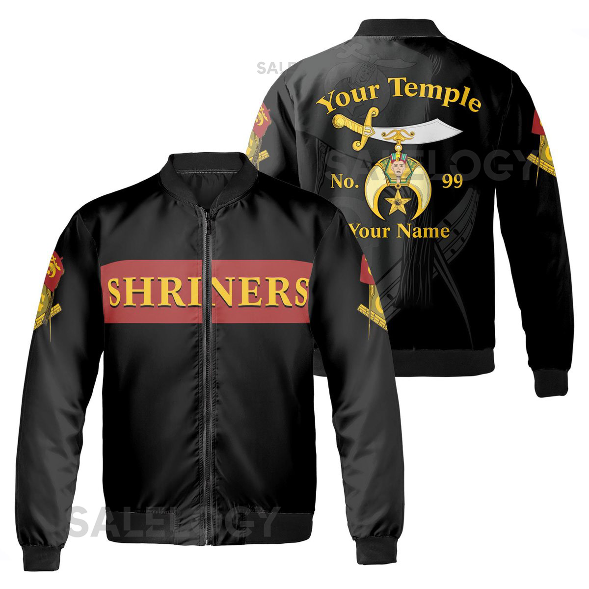 Personalized Shriners With Mason Noble Shriner Bomber Jacket S-5XL_111