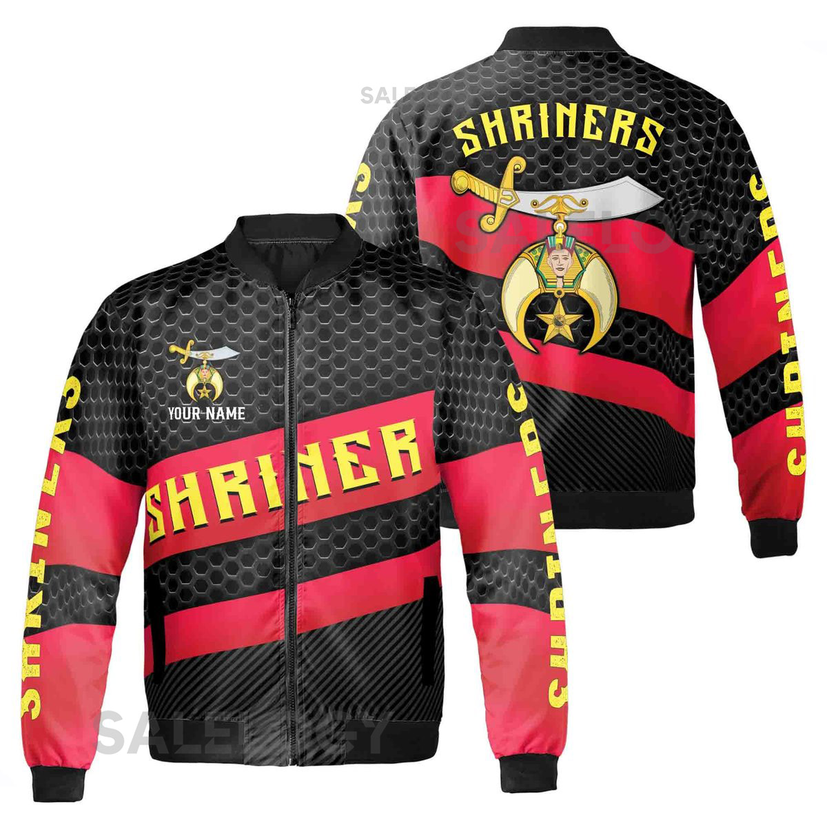 Custom Name Shriners Emblem Proud To Be A Shriner Bomber Jacket S-5XL_22