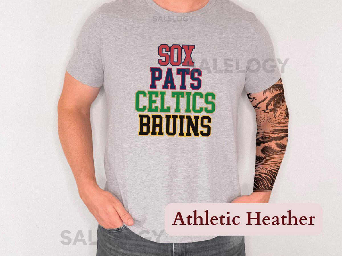Boston 4 Sports Team Shirt Red Sox Patriots Celtics Bruins Unique Customizable Boston Sports Fan Gift Unisex Tee or Sweatshirt_144
