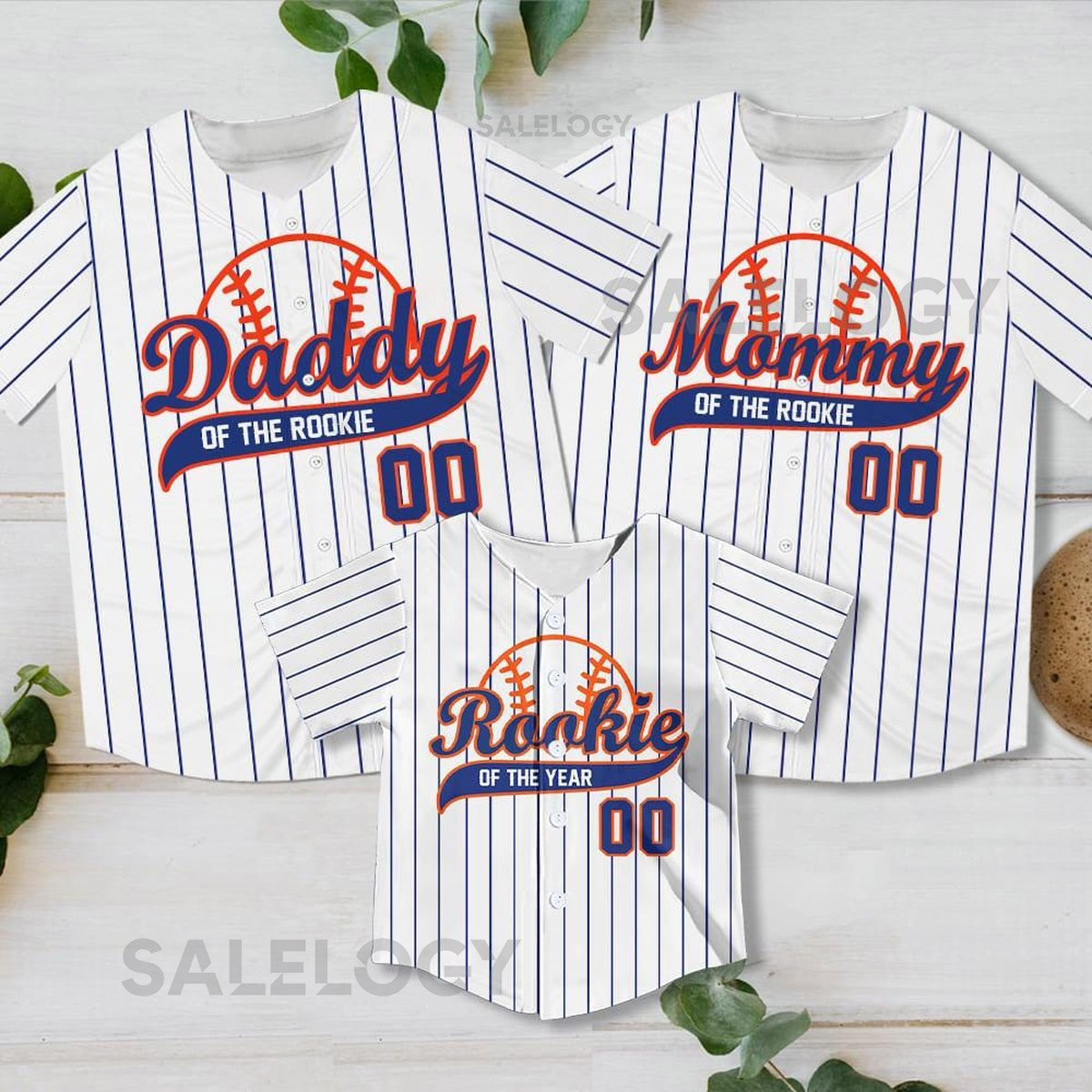 Personalized Mommy Daddy Of the Rookie Baseball Jersey Custom Name Number Shirt Rookie Of The Year Jersey Family Matching Outfits_279