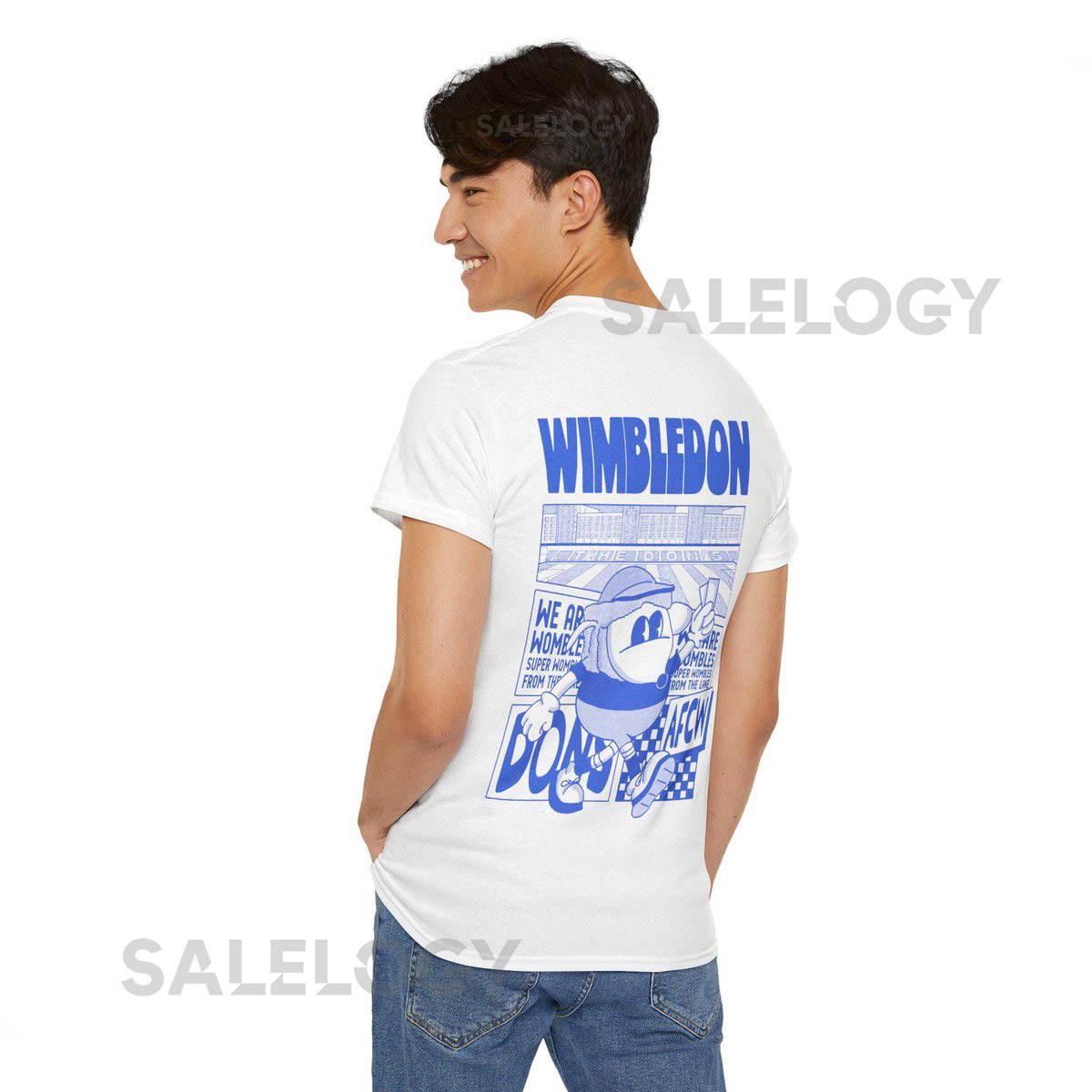 Adults AFC Wimbledon Football T-shirt Haydon the Womble unisex Wimbledon T-shirt Christmas GiftFootball GiftGift for himfootball merch_21