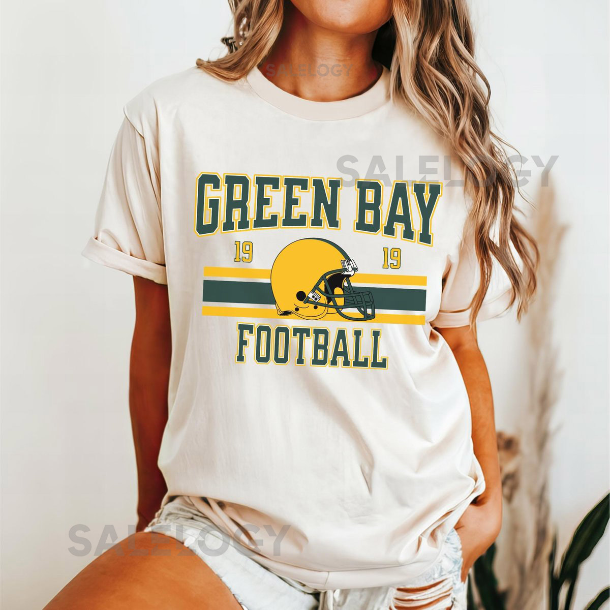 Green Bay Football Shirt Comfort Colors Vintage Tee_400