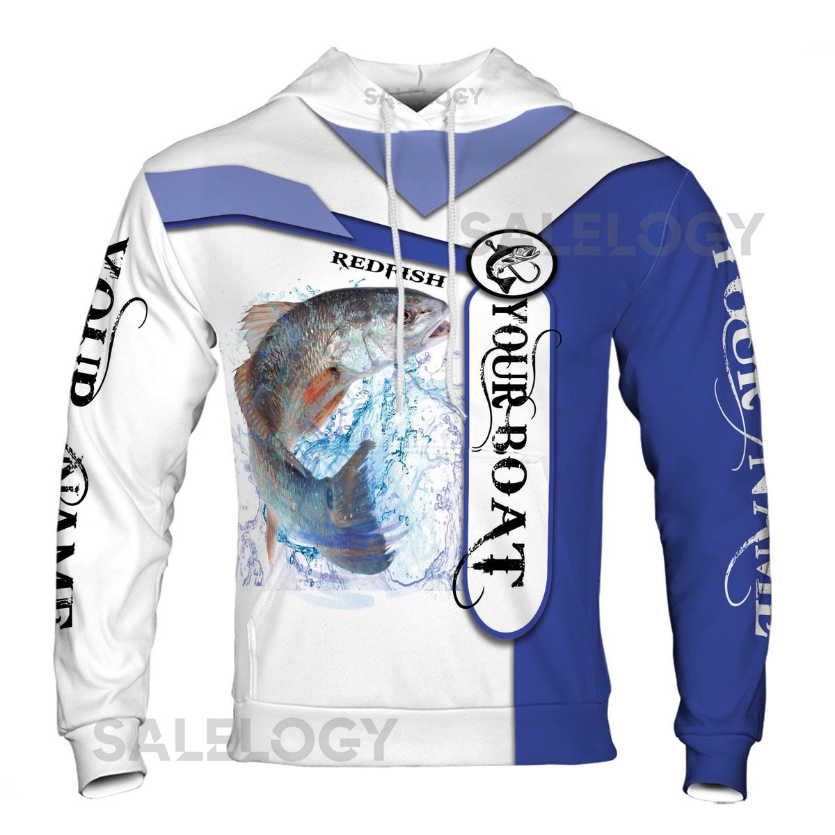 Customized Redfish Fishing Lover Fisherman Sweatshirt Custom Fishing Boat Hoodie S-5XL_91