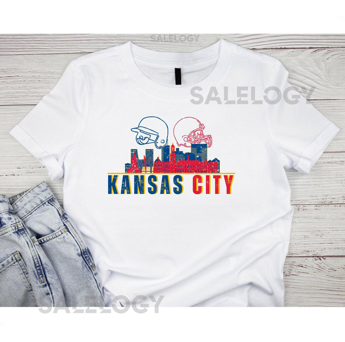 Kansas City Royals and Chiefs T-Shirt KC Royals T-Shirt KC Chiefs T-Shirt Kansas City fans Shirt Kansas City Baseball and Football Gift_381