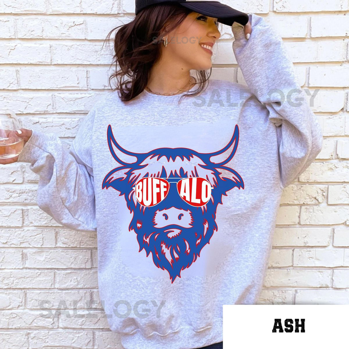 Buffalo Football Sweatshirt Buffalo Crewneck Vintage Style Buffalo Sweatshirt Buffalo Football Sweater Josh Allen Buffalo Bill_287