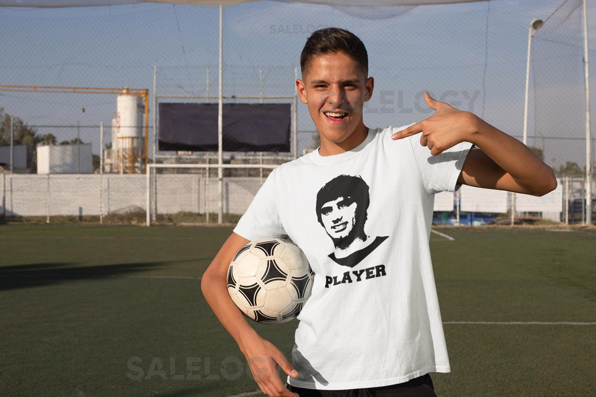 Football Player tee Player George Best T-Shirt Retro Football T-Shirt Football Legend Shirt Premium Unisex Crewneck T-shirt football fan_451