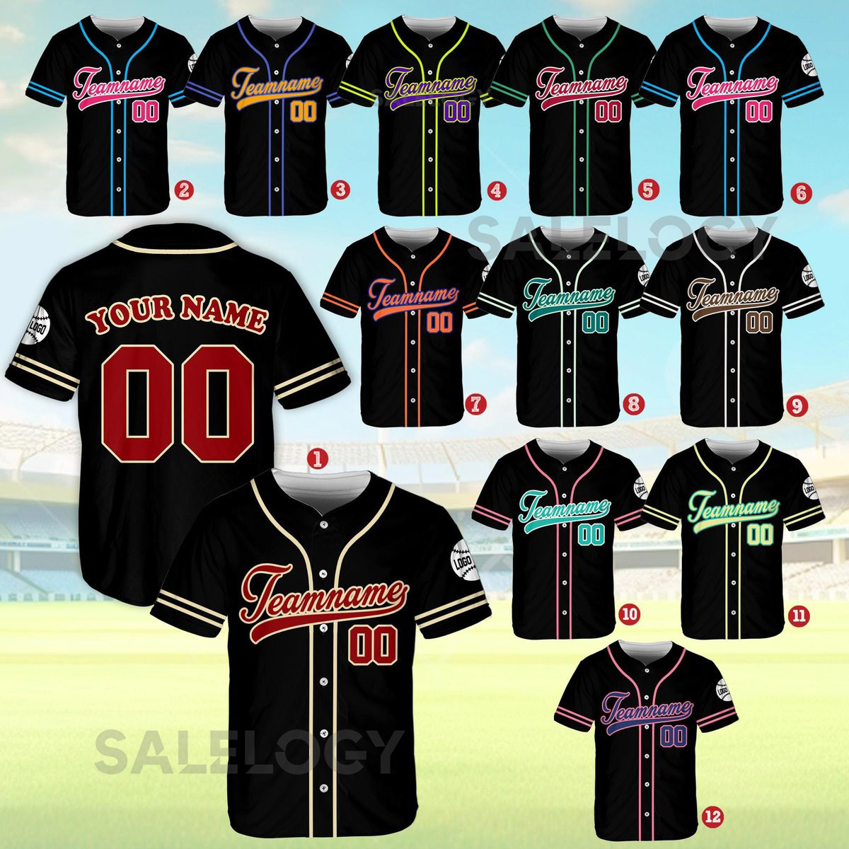 Personalized Team Name And Number Pinstripe Baseball Jersey Custom Logo Baseball Jersey Baseball Jersey Uniform Baseball Fans_601