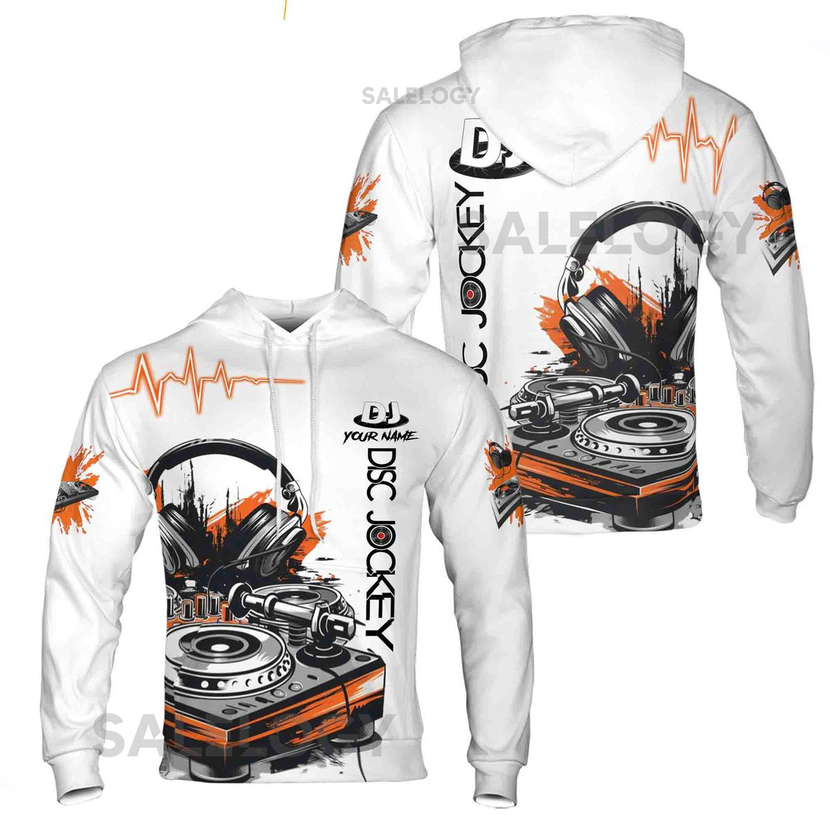 Custom Name Disc Jockey Hiphop Headphone DJ 3D Hoodie S-5XL_16