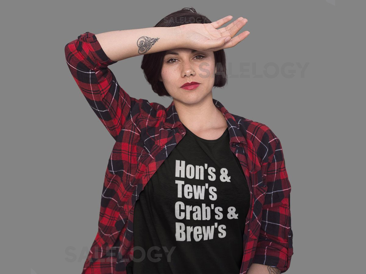 Baltimore Foodie T-Shirt Hon's Tew's Crab's Brew's_59