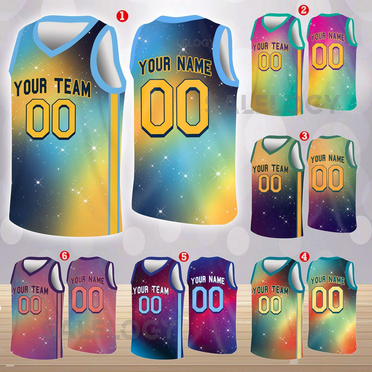 Custom Galaxy Basketball Jersey Team Name Number Basketball Jersey Team Unisex Youth Kid Sportswear for Teams And Basketball Fans_165