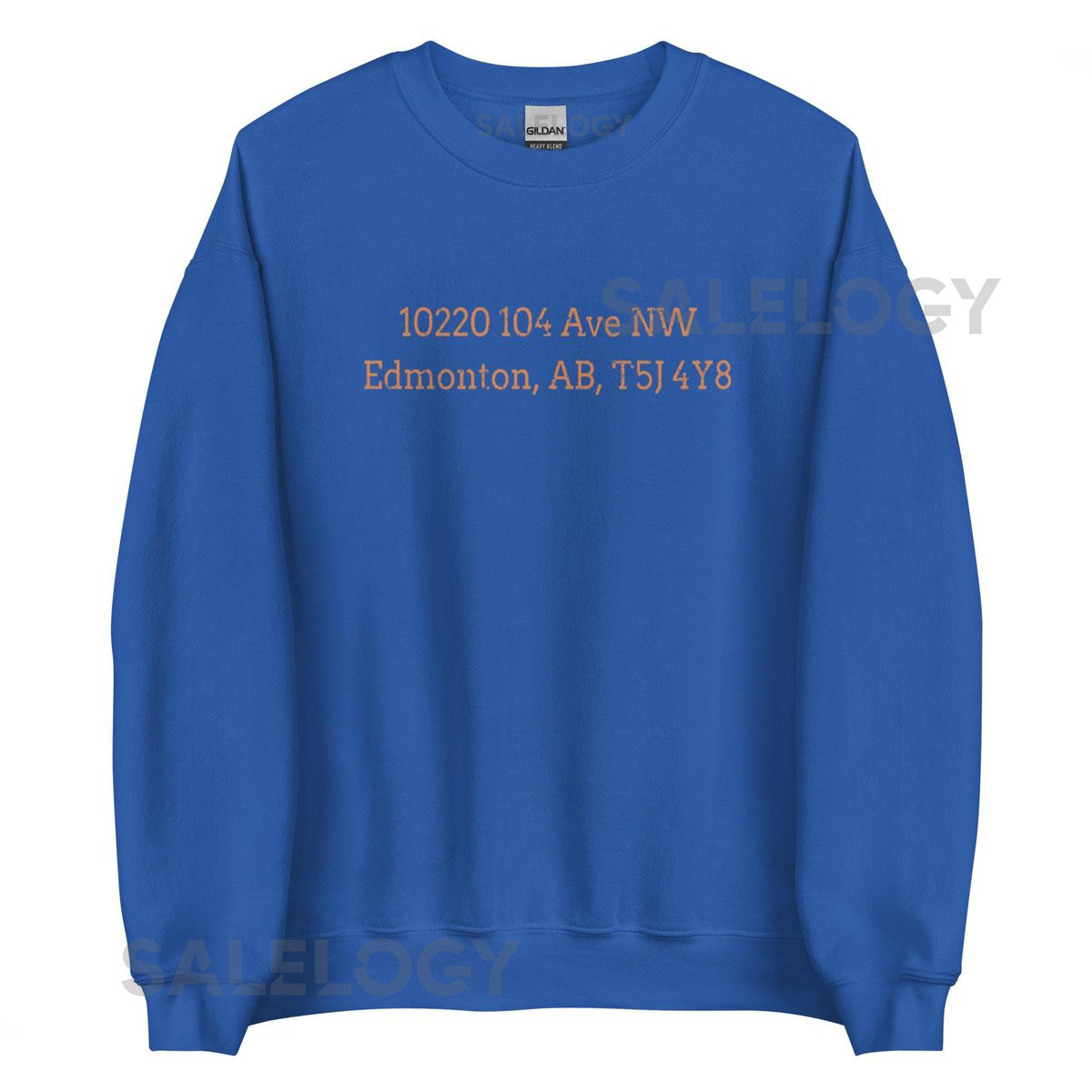 Vintage Rogers Place Address Crewneck Sweatshirt Edmonton Hockey_126