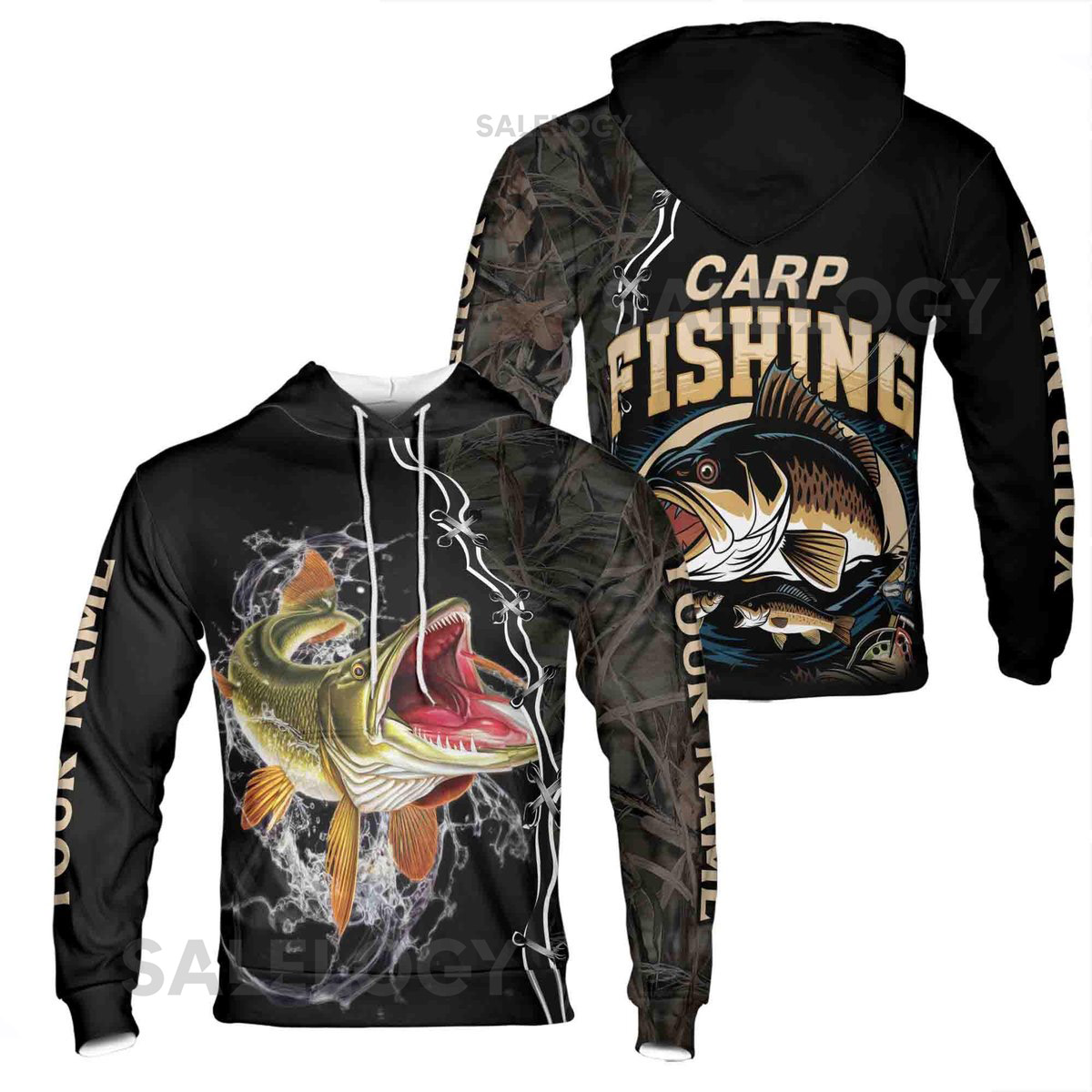 Custom Name Fishing Hoodie Reaper Halloween Design_22