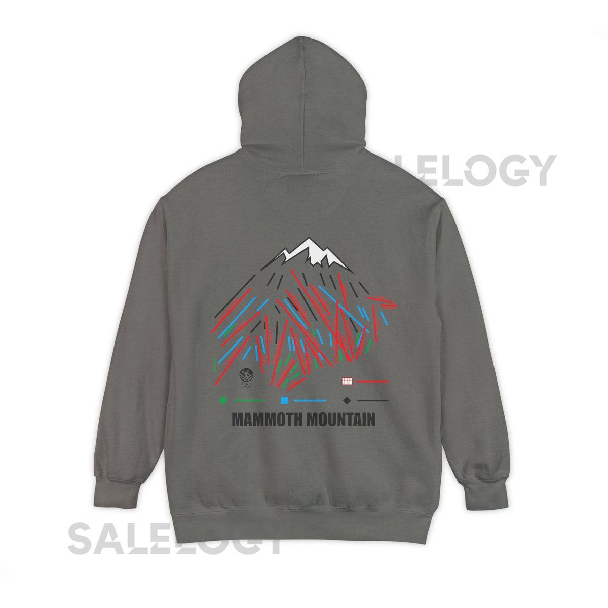 Mammoth Mountain Ski Map Hoodie Winter Sports Apparel_277