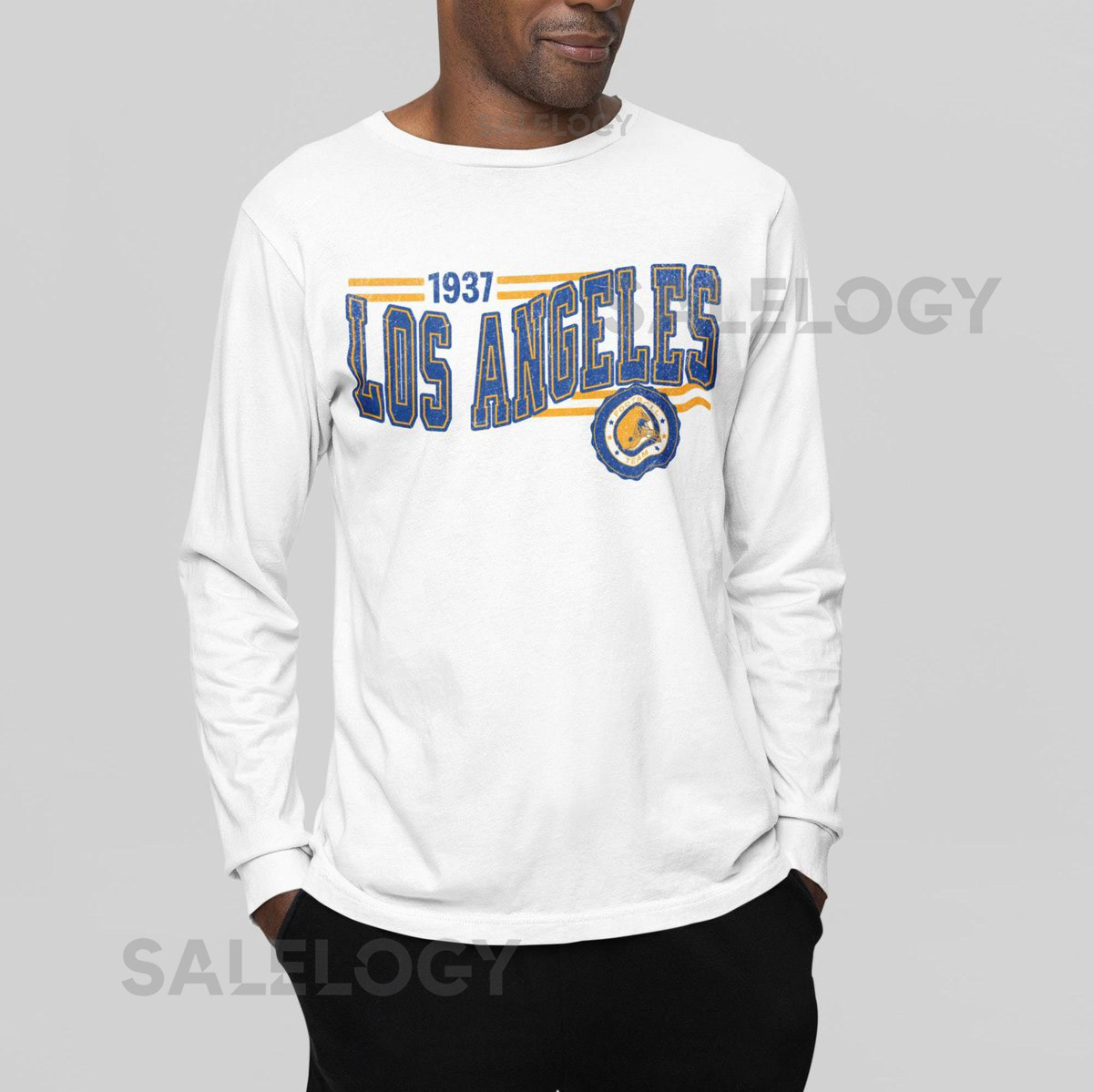 Los Angeles Football Retro Crewneck Long Sleeve Ram Retro Long Sleeve Shirt LA Unisex Shirt Game Day Shirt Ram Football Fan Gift_549