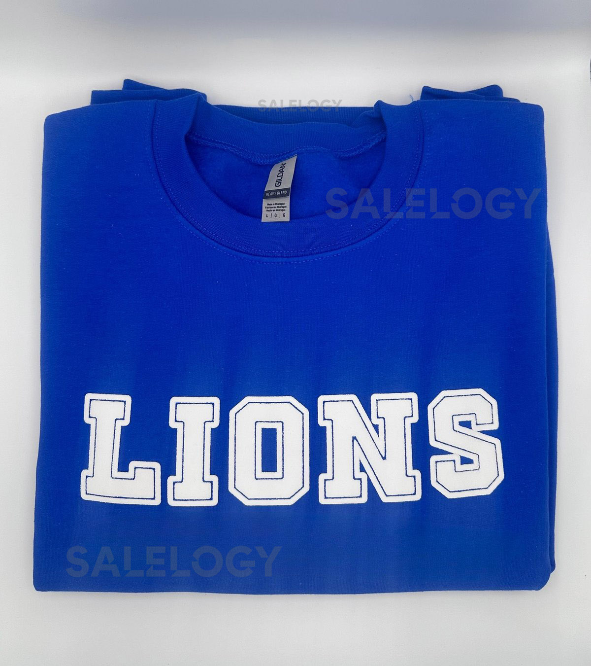 Trendy Lions Football Puff Block Lettering Shirt Detroit Puffy Football Sweatshirts_670
