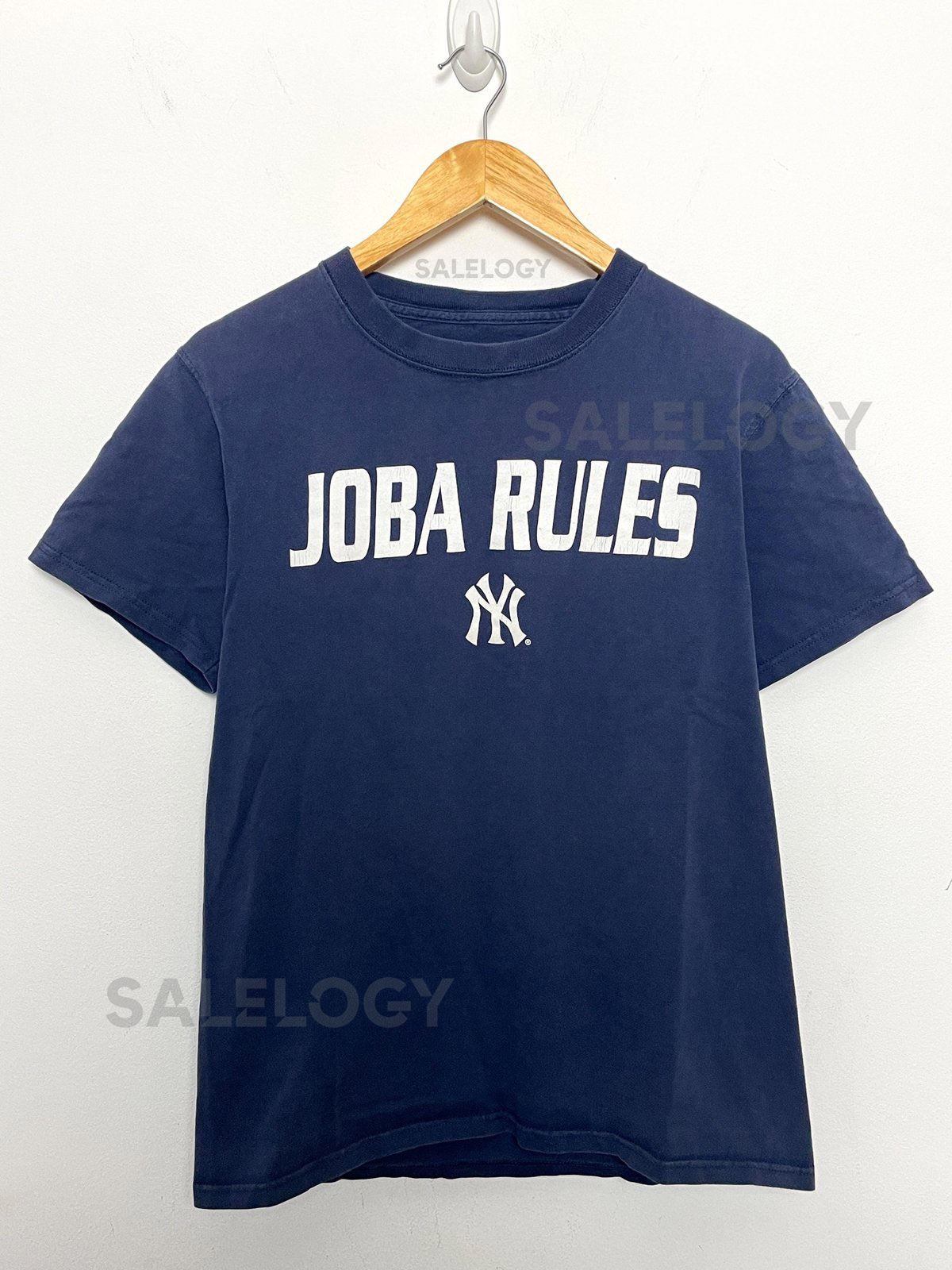 Vintage MLB Baseball New York Yankees Joba Chamberlain Spell Out Graphic Jersey Tee Shirt size adult Small_494