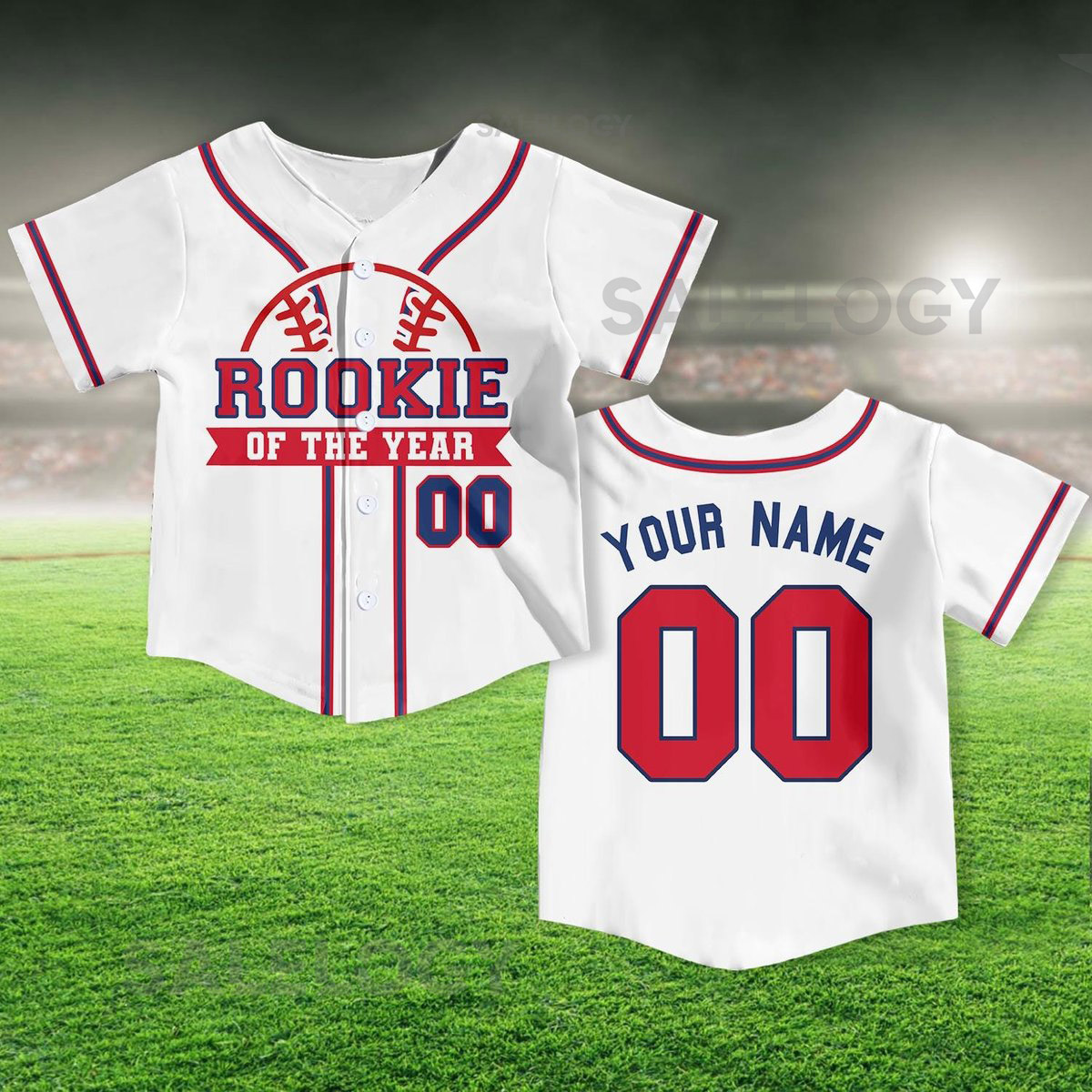 Personalized Rookie Of the Year Kid Baseball Jersey Custom Name Number Youth Baseball Shirt Rookie Of The Year Jersey For Baseball Fans_346