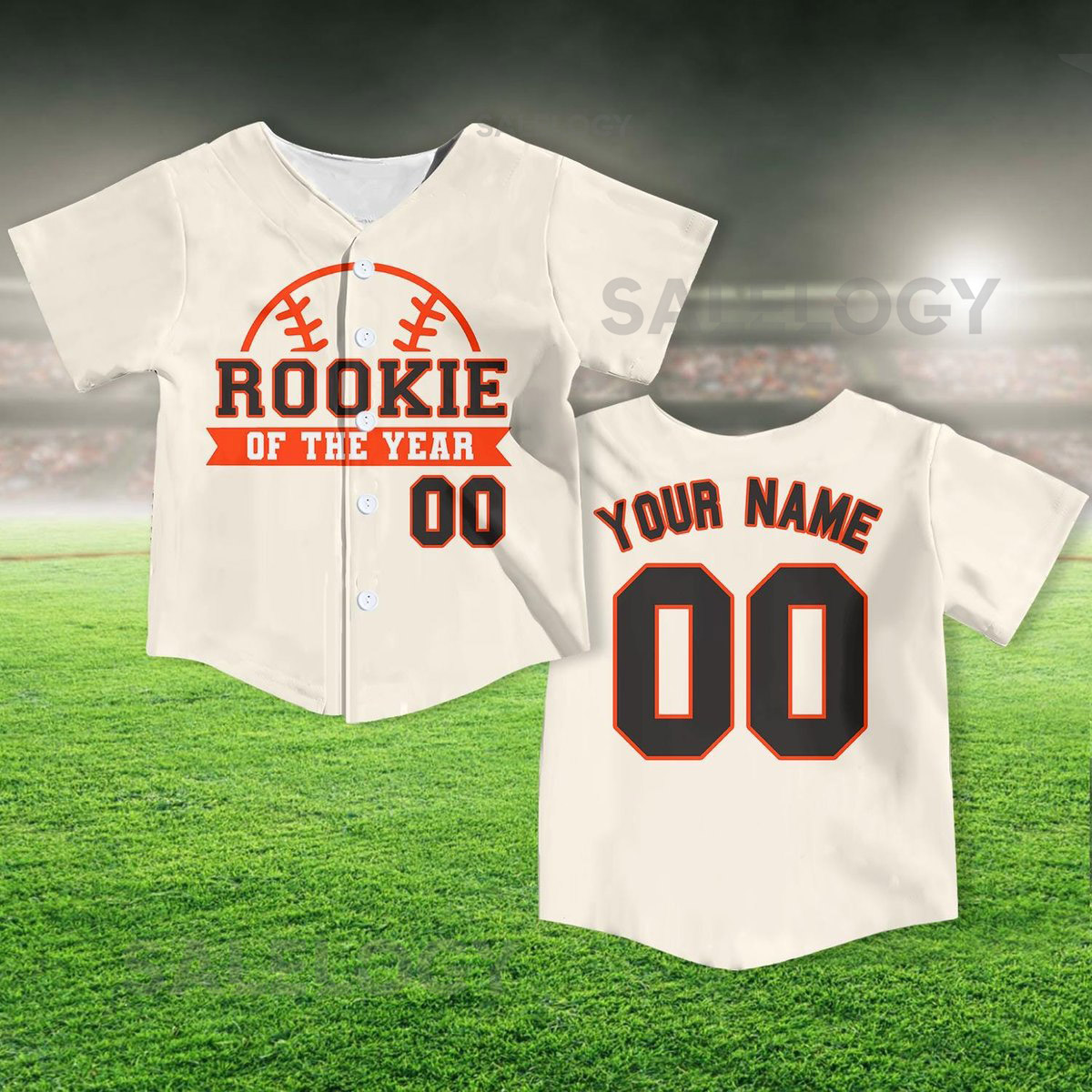 Personalized Rookie Of the Year Kid Baseball Jersey Custom Name Number Youth Baseball Shirt Rookie Of The Year Jersey For Baseball Fans_347