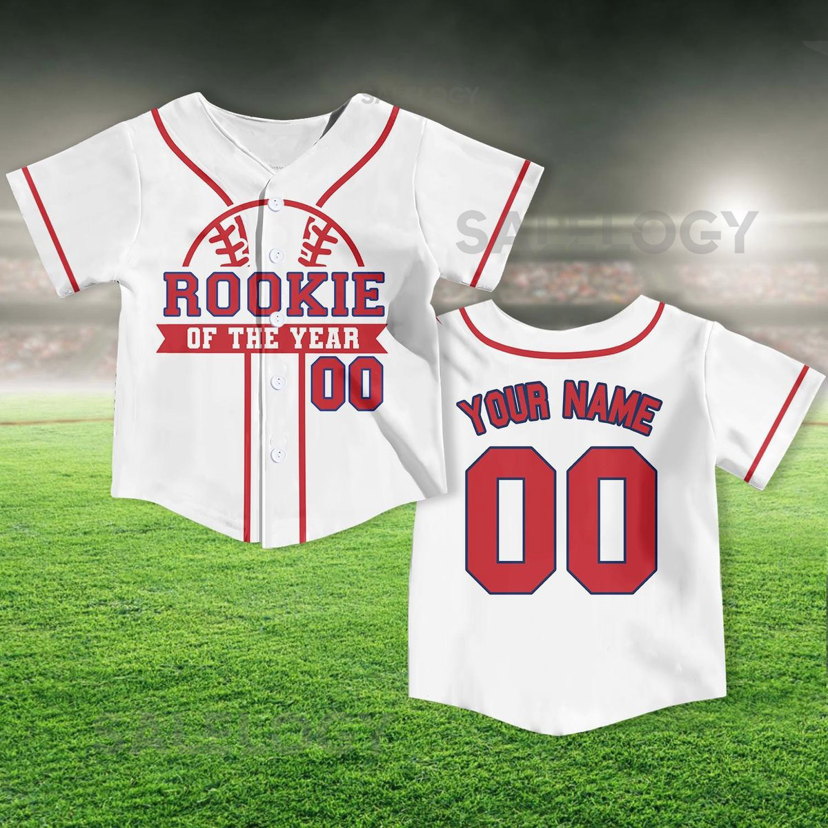 Personalized Rookie Of the Year Kid Baseball Jersey Custom Name Number Youth Baseball Shirt Rookie Of The Year Jersey For Baseball Fans_349