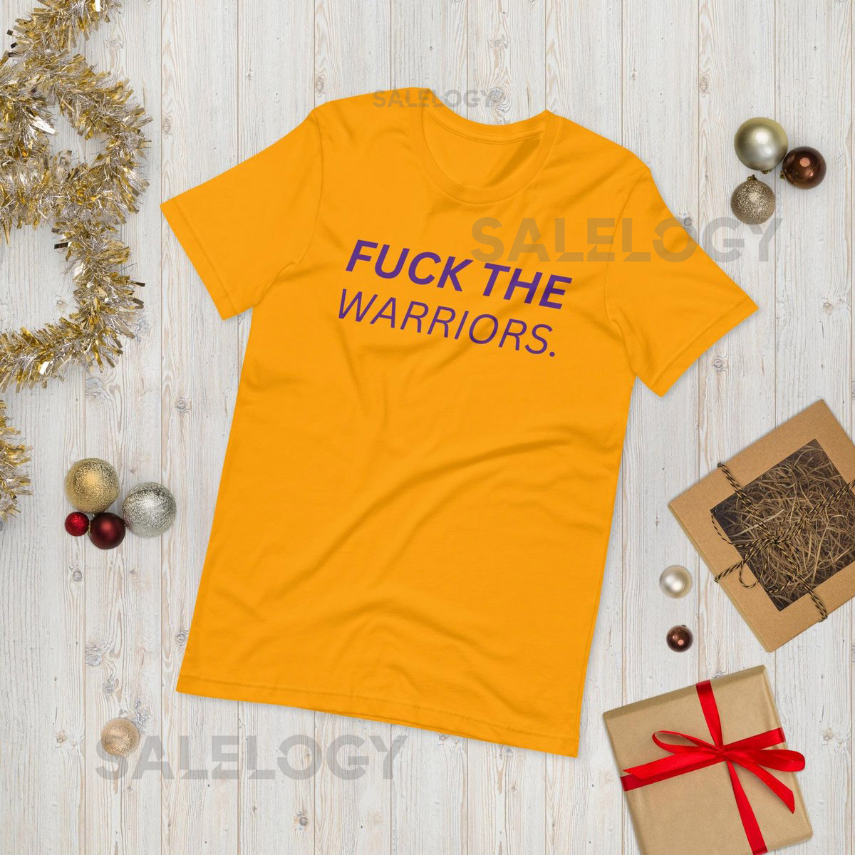 Los Angeles Lakers Christmas Shirt Fuck the Warriors T-Shirt LA Basketball Xmas Gift NBA Fan Apparel_293