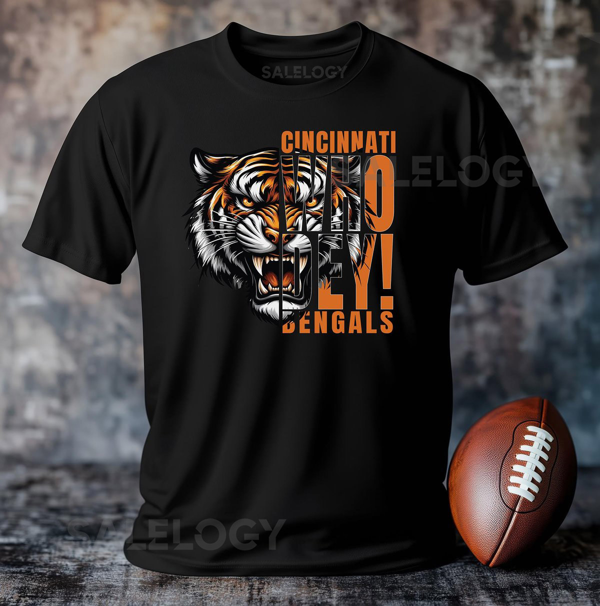 Bengals Who Dey Tee Cincinnati NFL T-Shirt Bengals gift Bengals Tshirt Who Dey Tee Bengals Love Bengal Tiger Christmas Gift_202