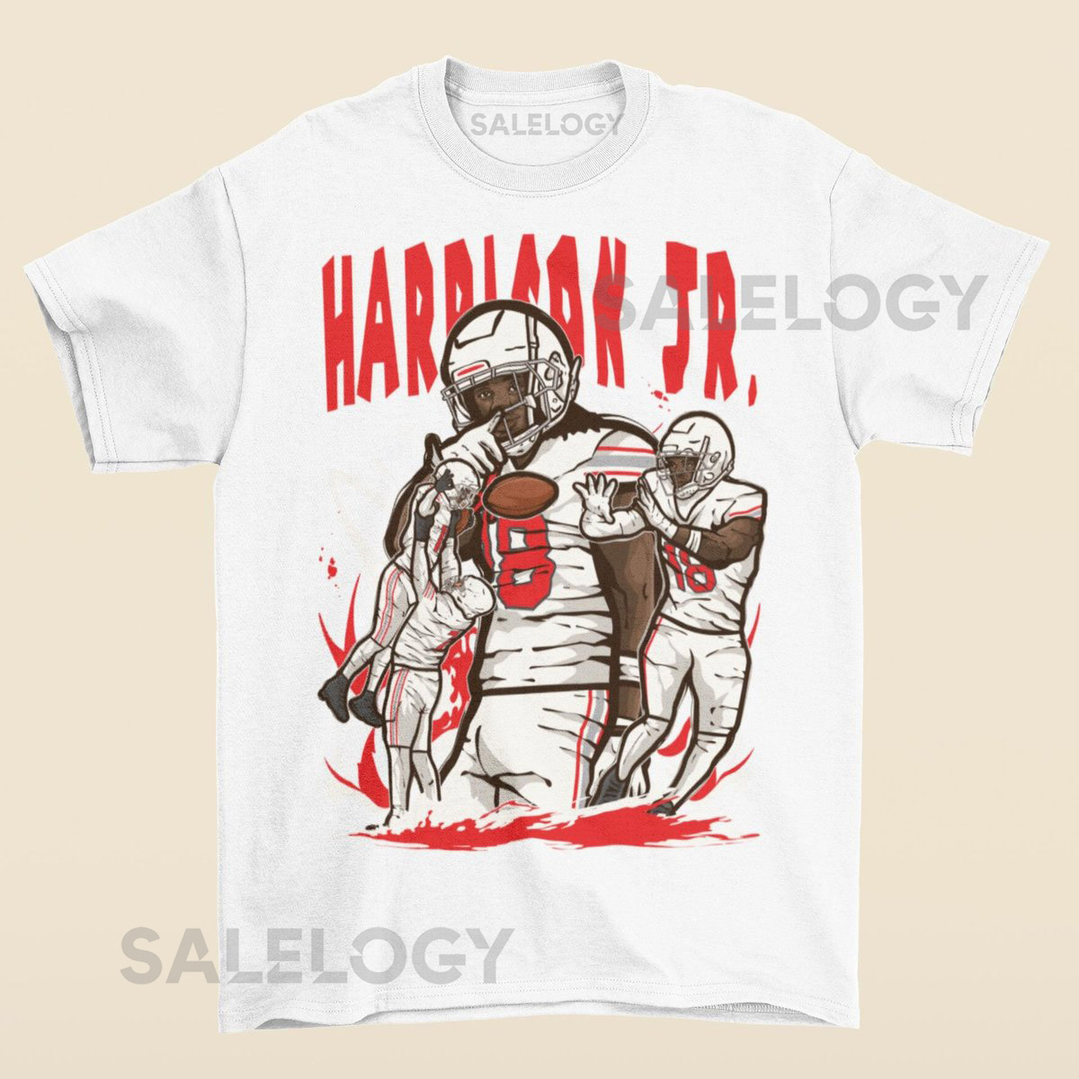 Marvin Harrison Jr. Cartoon Style Arizona Football T-Shirt_790
