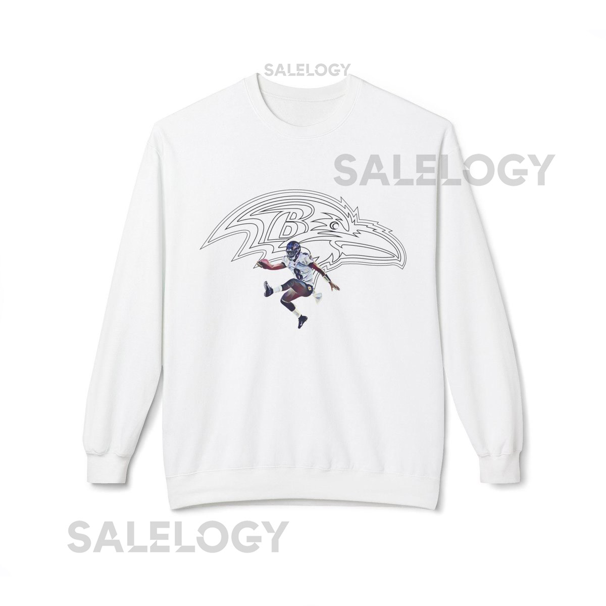 Lamar Jackson Ravens Sweatshirt Midweight Football Fan Apparel_764