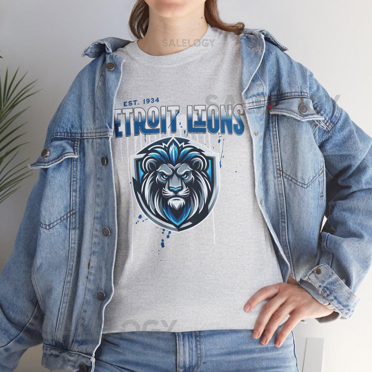 Detroit Lions Fan Shirt Football Tee Unisex Graphic T-Shirt Sports Lover Gift Heavy Cotton Top_216