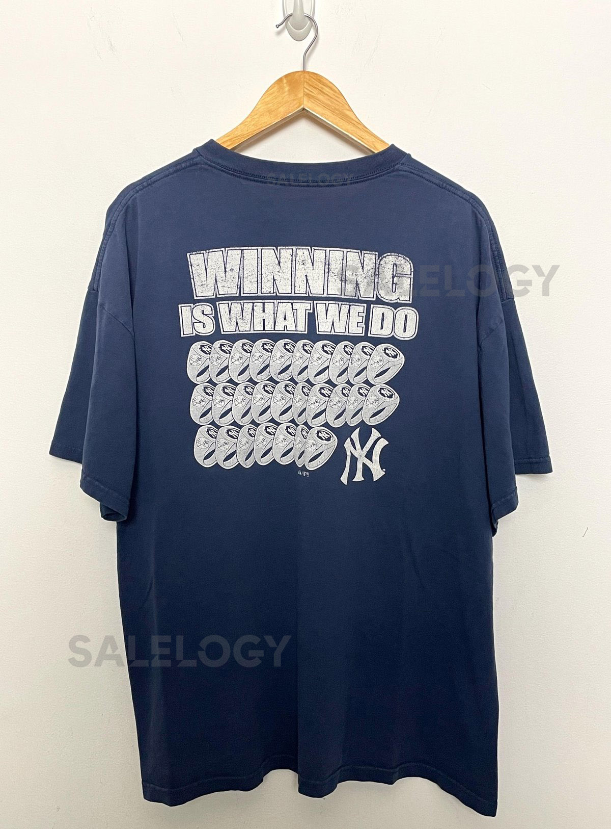 Vintage New York Yankees Winning Is What We Do 27 World Series Championships MLB Baseball Graphic Tee Shirt size adult XL_516