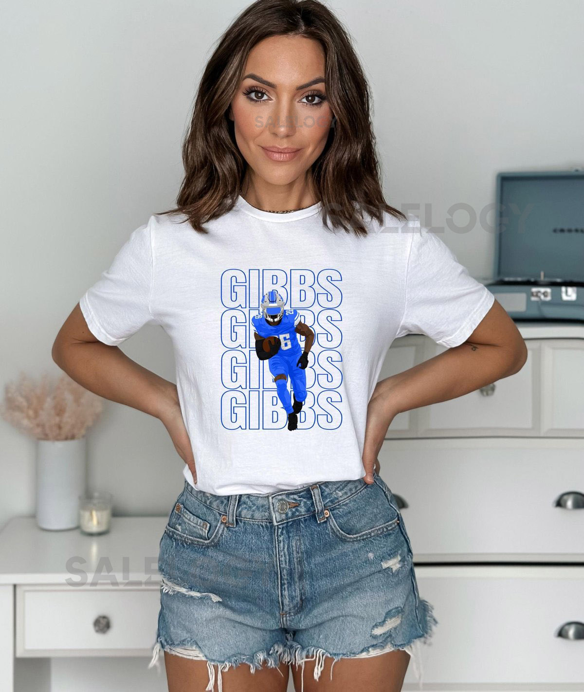 Jahmyr Gibbs Detroit Lions Unisex Softstyle T-Shirt_518