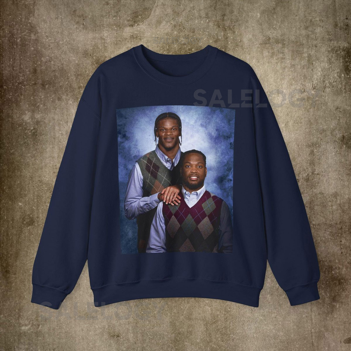 Lamar Jackson Derrick Henry Baltimore Sweatshirt Ravens Merch Graphic Crewneck Step Brothers Vintage Football Sweatshirt_758