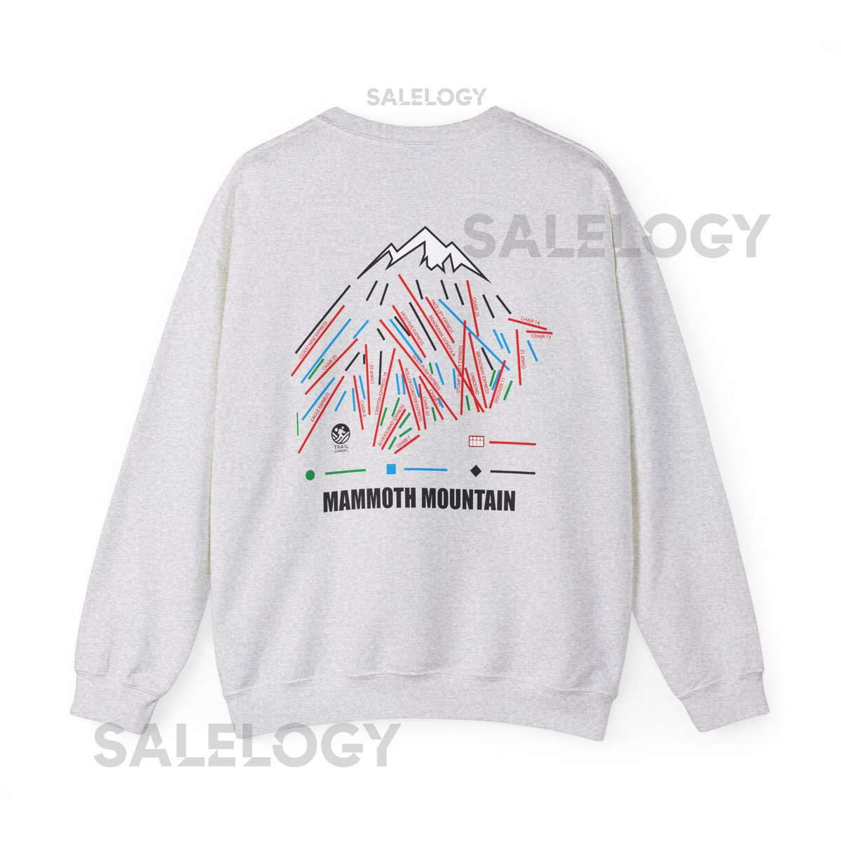 Mammoth Mountain Crewneck Unisex Ski Resort Map Sweater_276