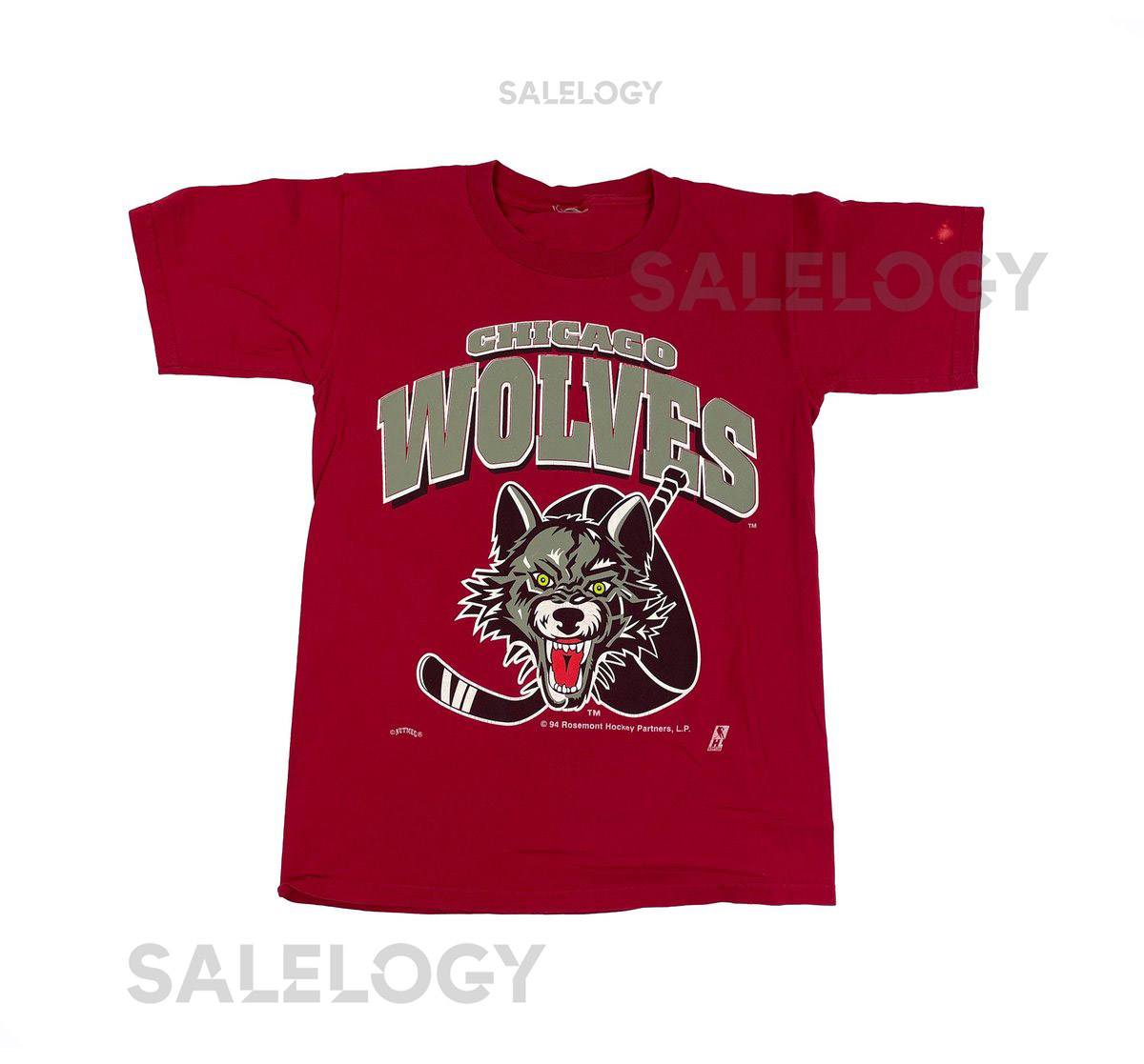 Vintage Chicago Wolves Minor League Hockey T-Shirt_471