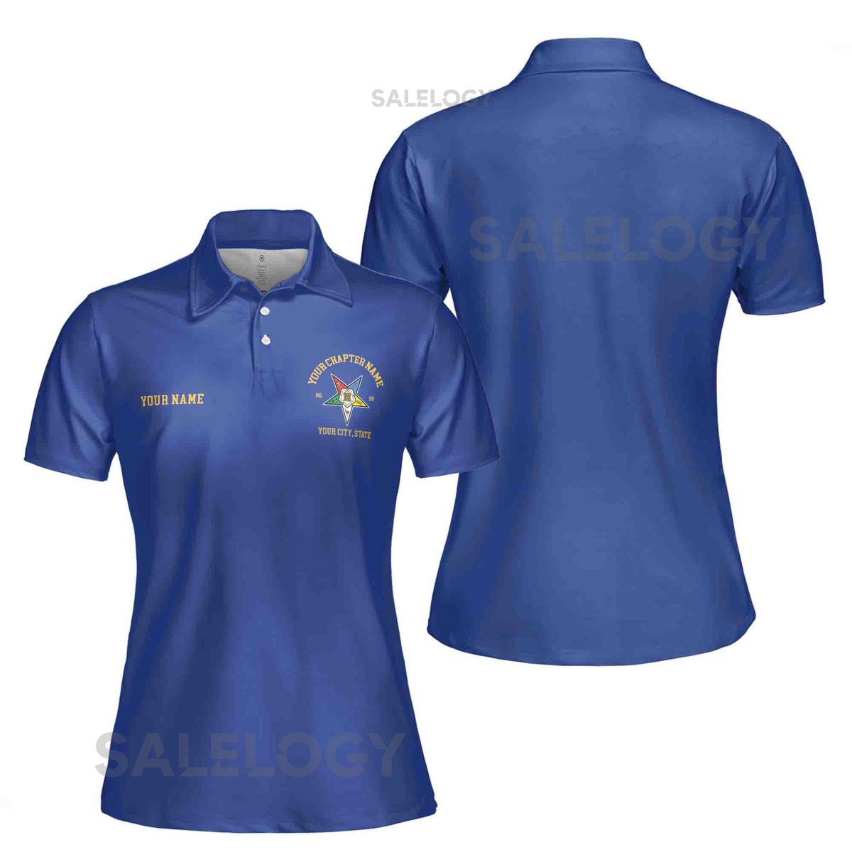 Personalized Order of the Eastern Star OES Multi Color Women's Polo Shirt S-5XL_588