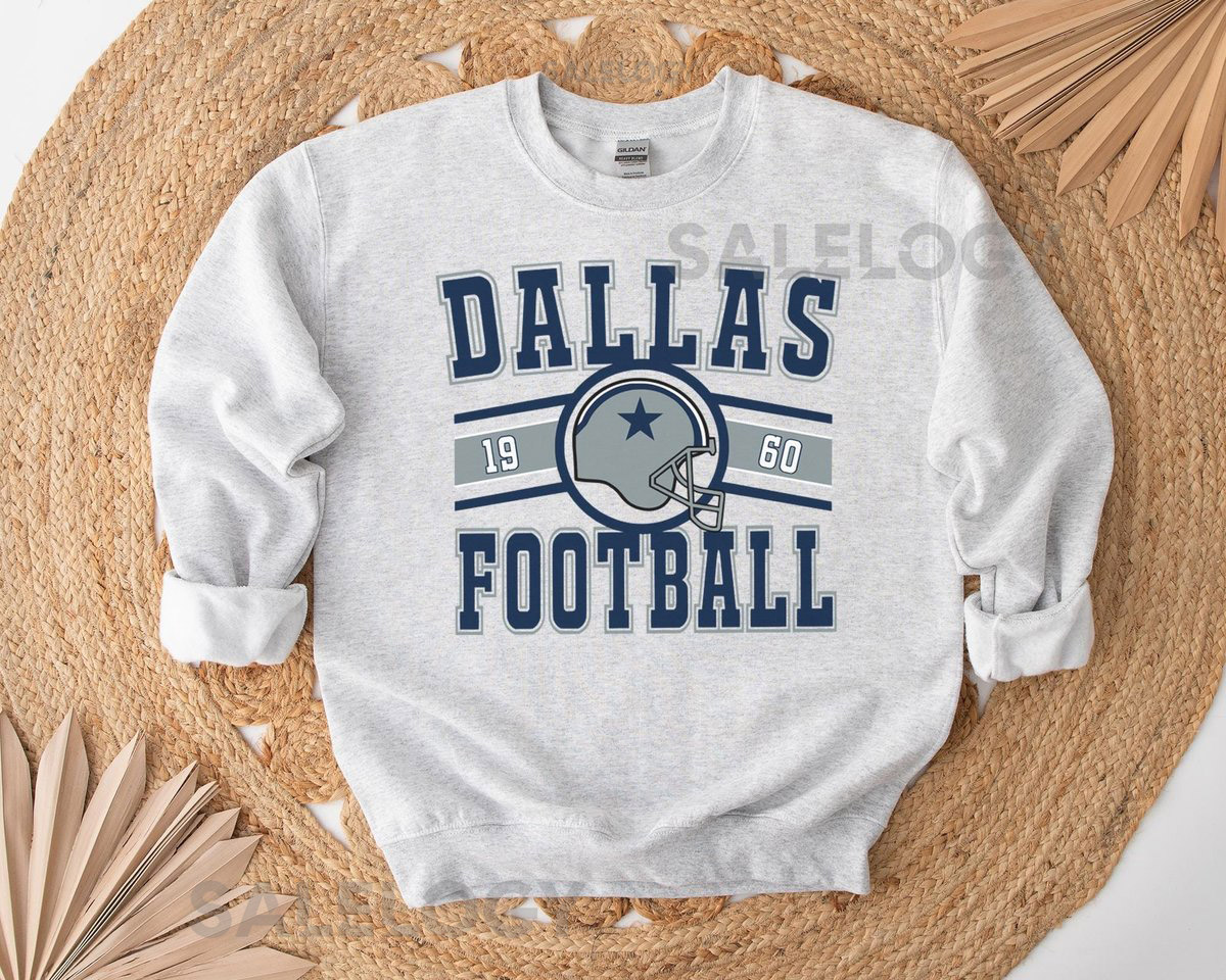Retro Dallas Cowboy Crewneck Vintage Sweatshirt Throwback T-Shirt Hoodie Game Day Gift For Football Fan Apparel Clothing Sunday Texas_434