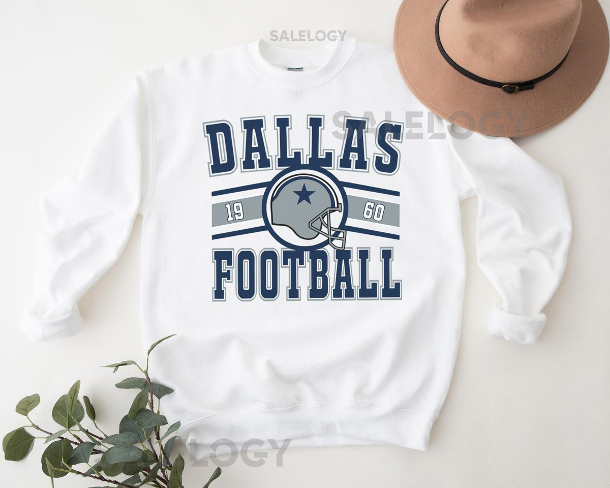 Vintage Dallas Cowboy Sweatshirt Retro Crewneck Throwback T-Shirt Hoodie Game Day Gift For Football Fan Apparel Clothing Sunday Texas_530