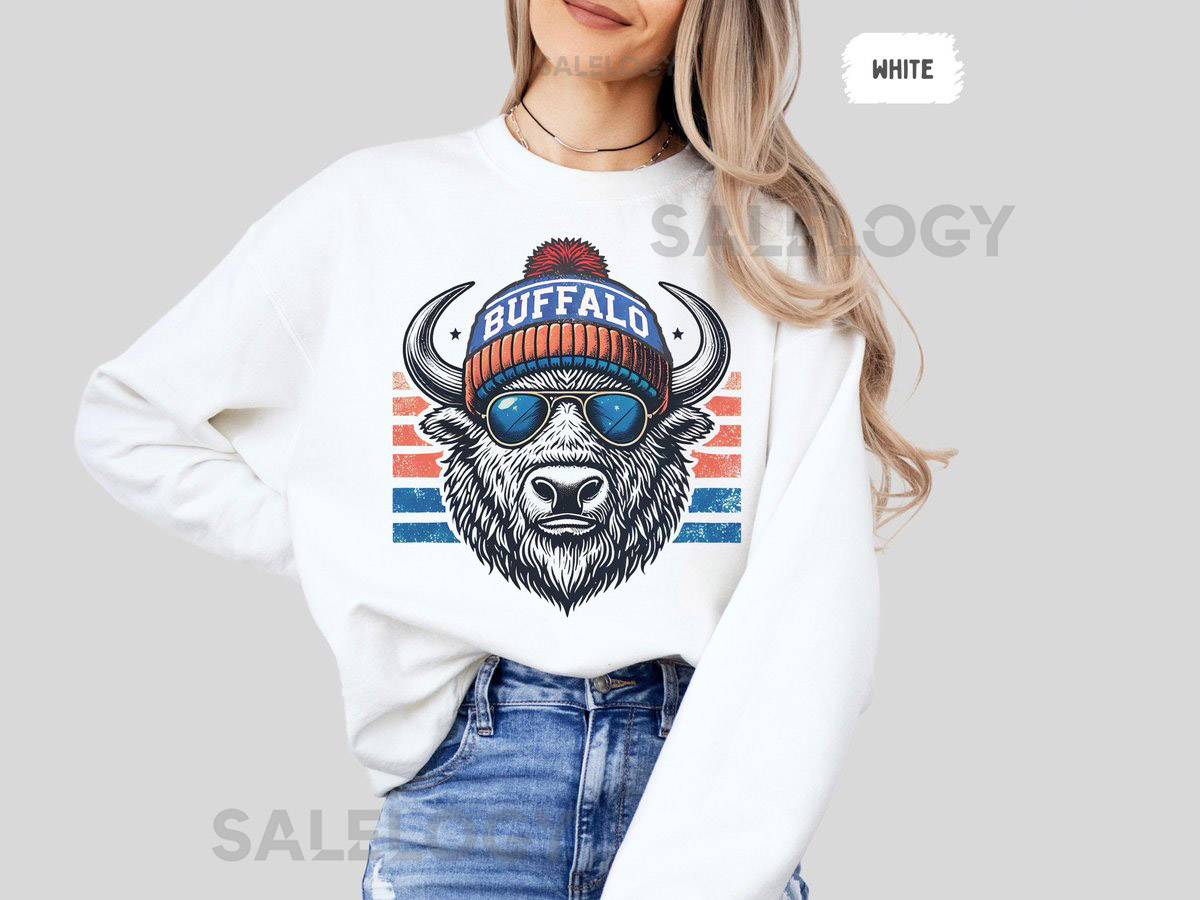 Buffalo Football Sweatshirt Sports Team Apparel Game Day Clothing Team Spirit Jumper Football Fan Gift Crew Neck Pullover_289