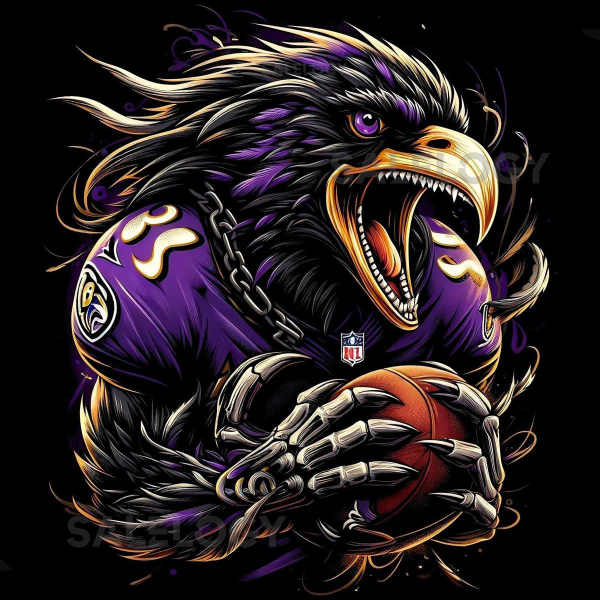 Baltimore Ravens Football Graphic T-Shirt_109