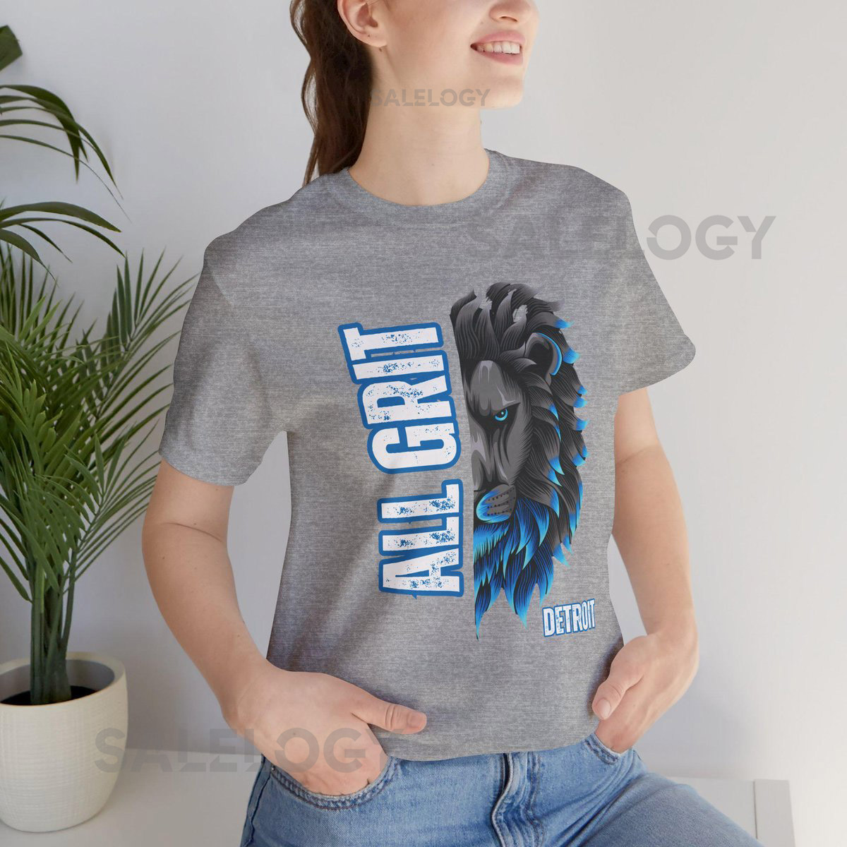 All Grit Detroit Football T Shirt Unisex Jersey Short Sleeve Tee_10