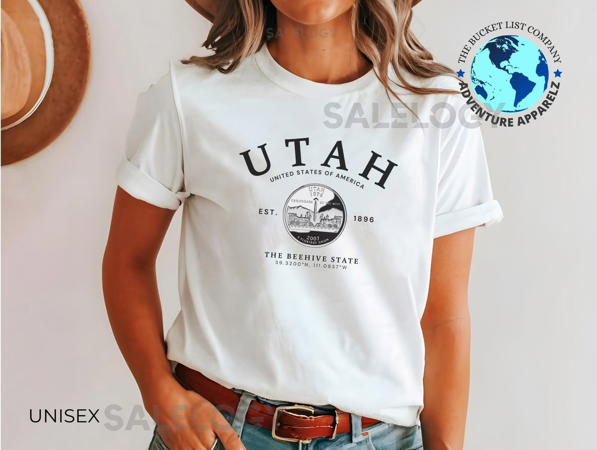 Utah T Shirt Utah Souvenir Utah Shirt Unisex T Shirt Beehive State Tee Utah Quarter T Shirt Utah Gift Utah State Shirt_658