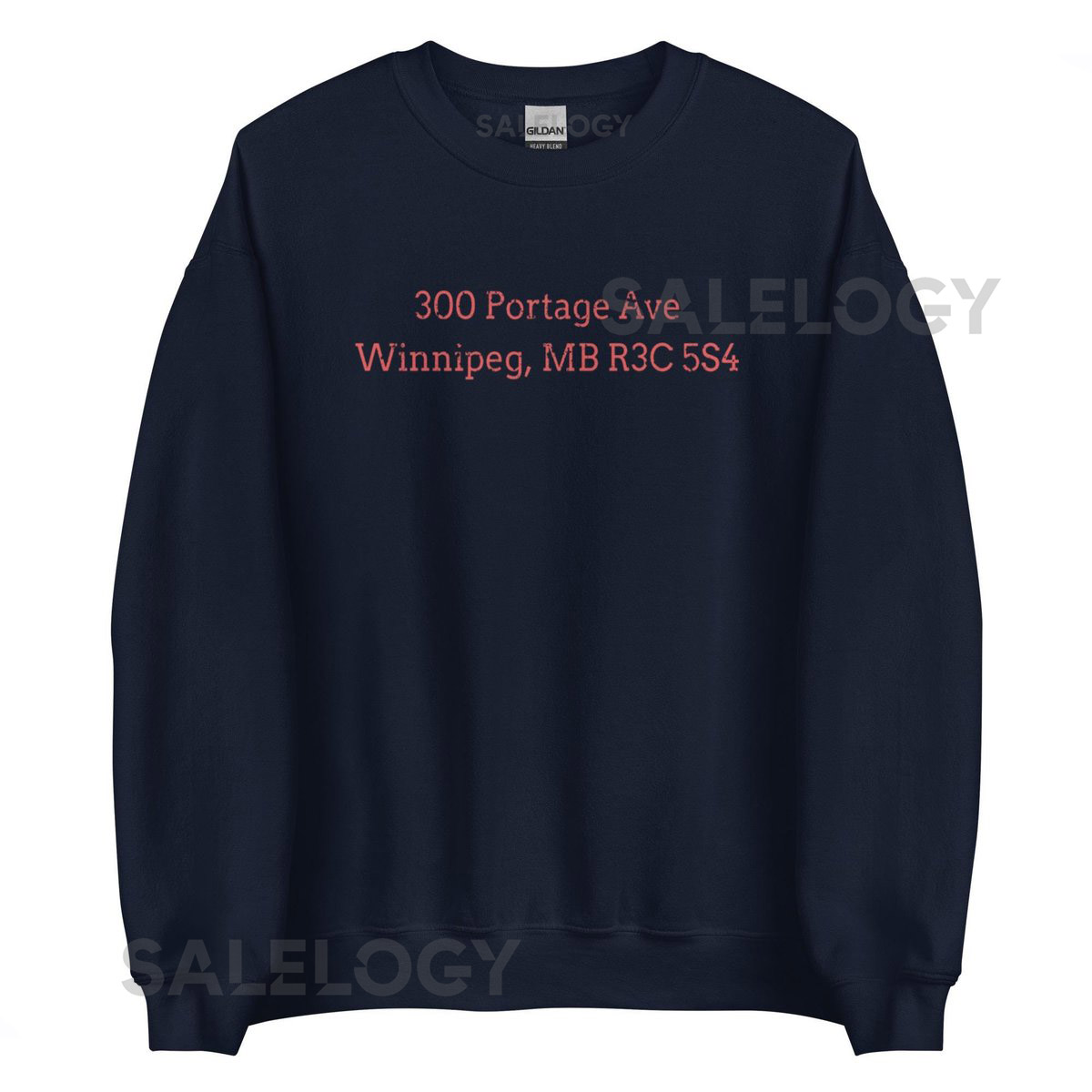 Vintage Canada Life Centre Address Crewneck Sweatshirt Winnipeg Hockey_711