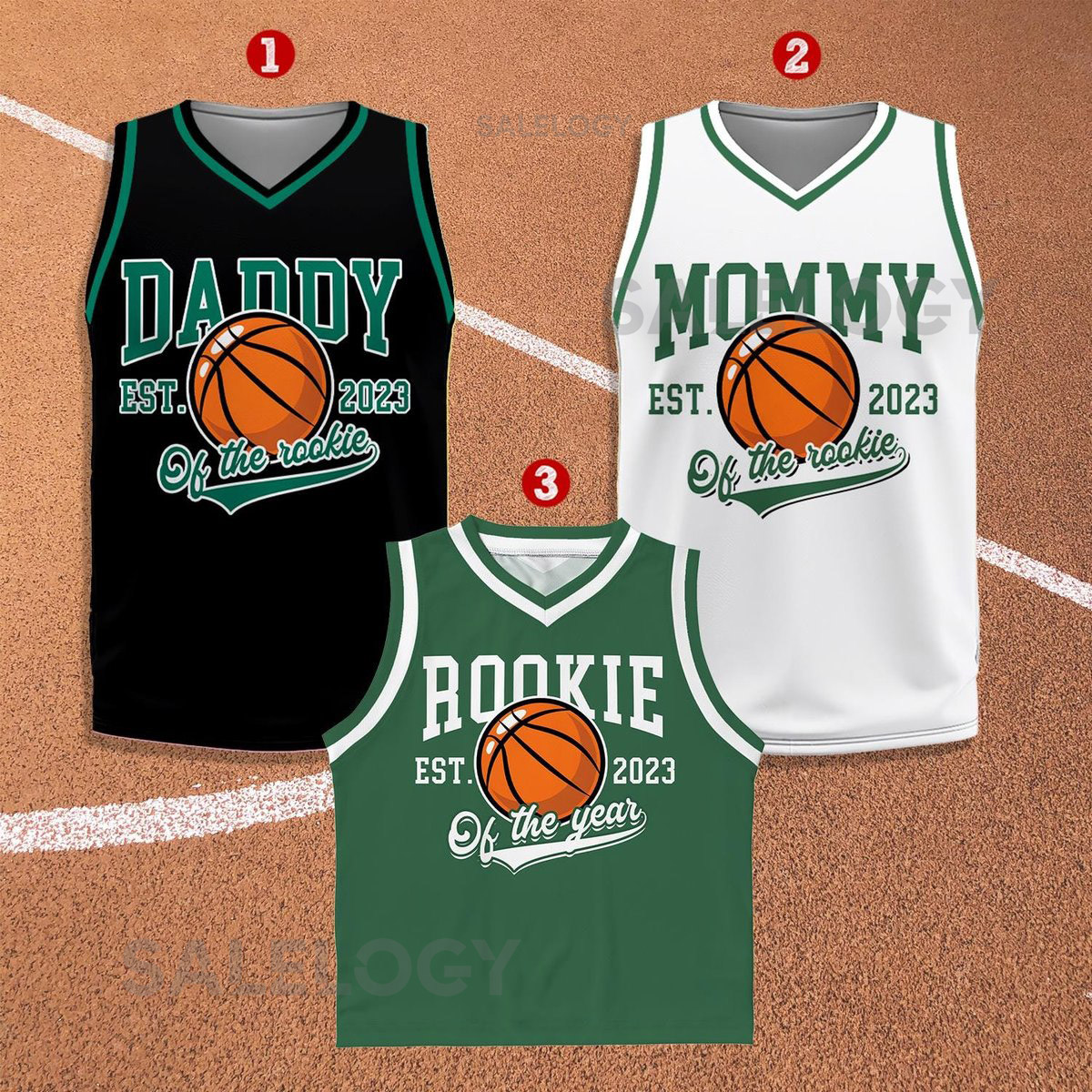 Custom Daddy Mommy Of Rookie Basketball Jersey Personalized Rookie Of The Year Kid Basketball Jersey Game Day Outfit Kids Birthday Jersey_156