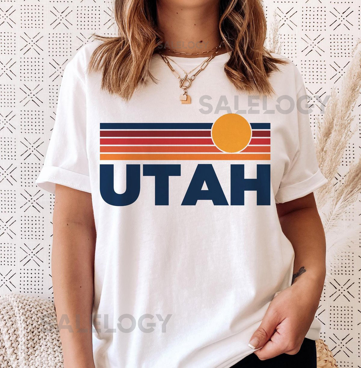 Retro Utah T Shirt Vintage Sun Ombre Unisex Tee_444