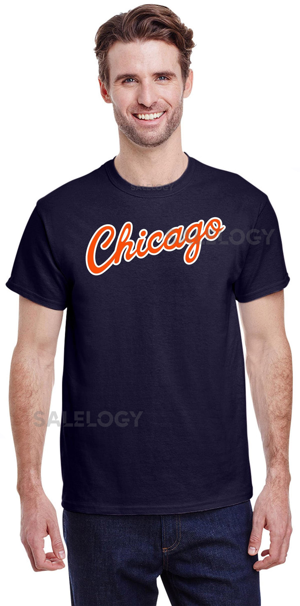 Chicago Bears Shirt Cursive City Script Unisex Tee_436