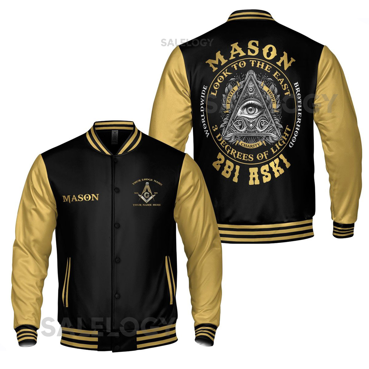 Customized Masonic Freemason Look At The East 2B1 ASK1 Varsity Jacket S-5XL_74